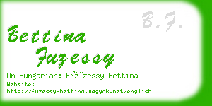 bettina fuzessy business card